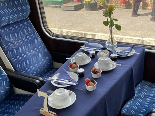 Afternoon Cream Tea onboard a steam train